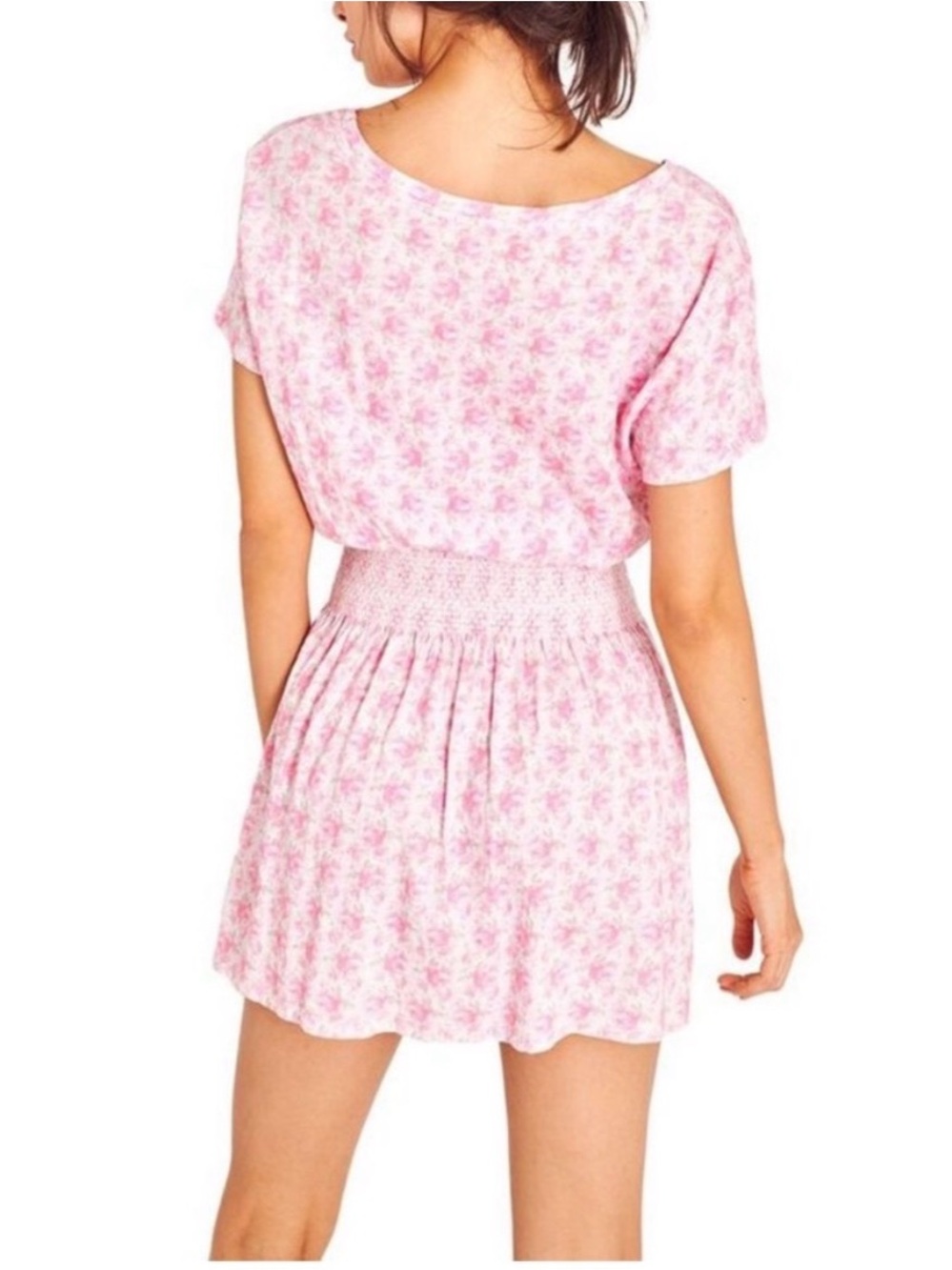 LOVESHACKFANCY Pink Foral Amore Minidress size Small S - Picture 2 of 9